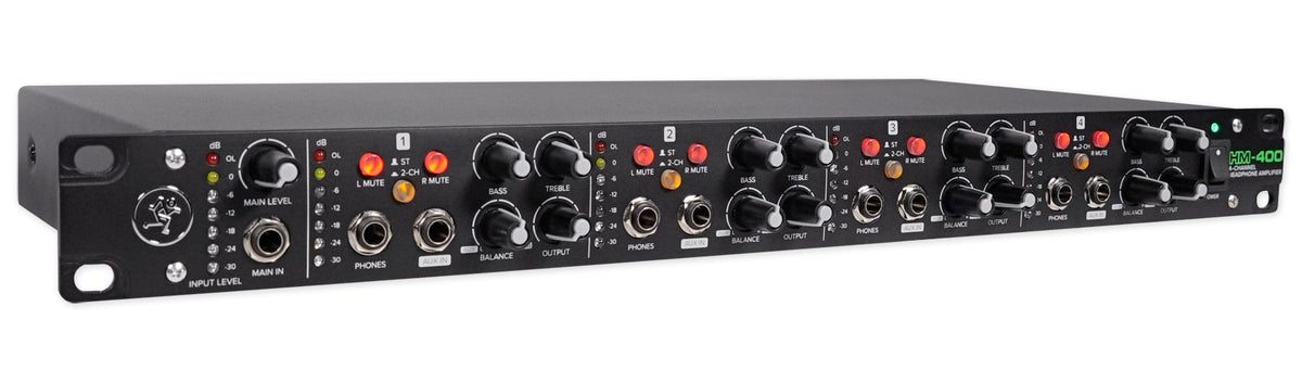 HM-400 Pro Rackmount 4-Channel Headphone Amplifier w/12 Headphone outputs