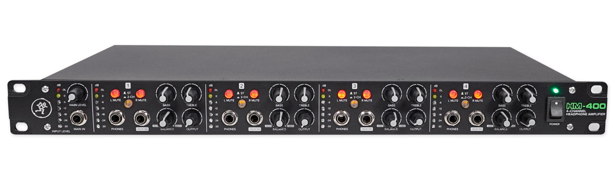 HM-400 Pro Rackmount 4-Channel Headphone Amplifier w/12 Headphone outputs