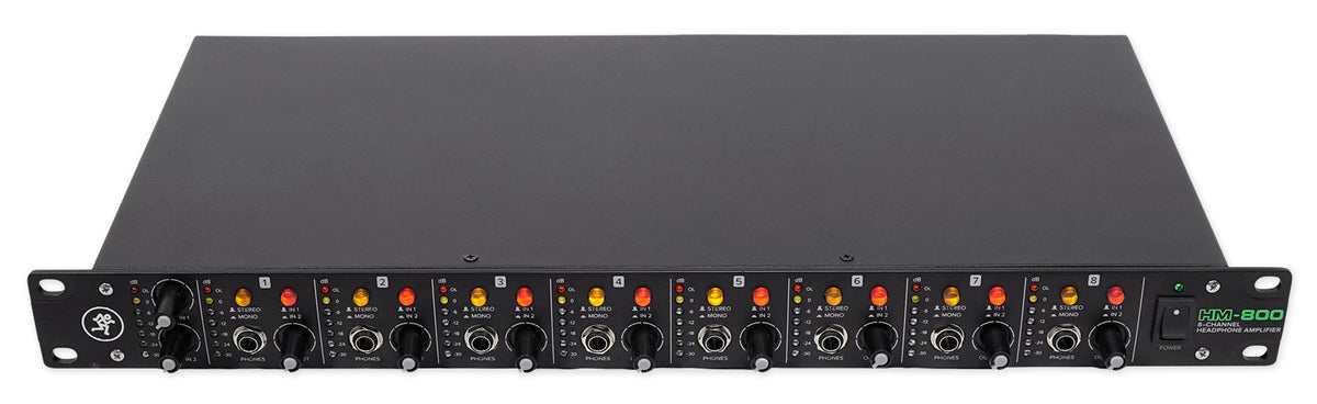 HM-800 Pro Rackmount 8-Channel Headphone Amplifier w/16 Headphone outputs