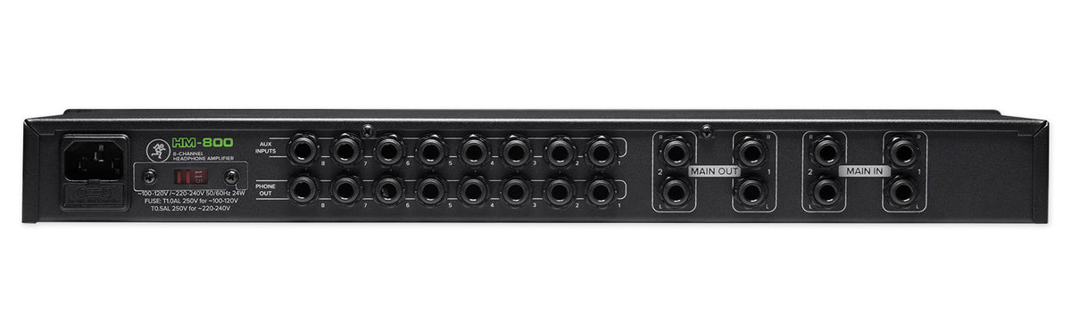 HM-800 Pro Rackmount 8-Channel Headphone Amplifier w/16 Headphone outputs