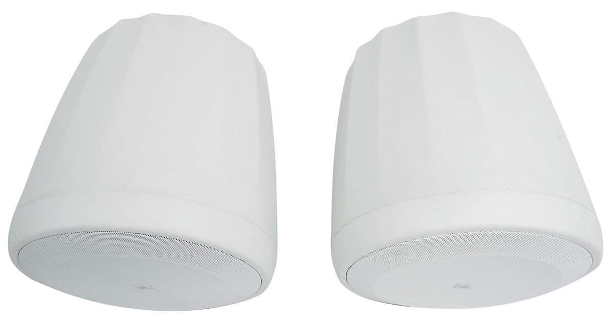 Pair CONTROL 68HP-WH High-Power 70V Commercial 8" White Pendant Speakers