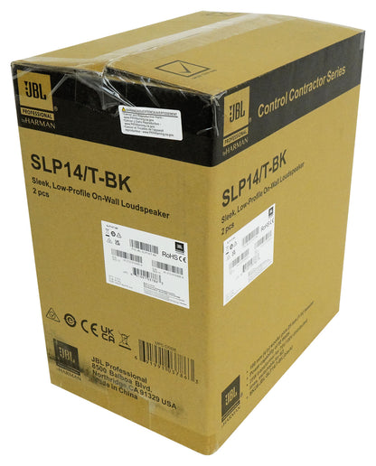 SLP14/T-BK Low-Profile On-Wall Speaker Pair