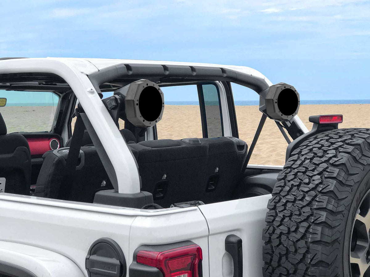 6.5" Swivel Roll Bar Speaker Pods for 2017+ Jeep Wrangler JL 4 Door
