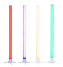 LED BP TUBES 4 PAK Battery Powered 4x RGB LED Light w/Remote+Bag ADJ