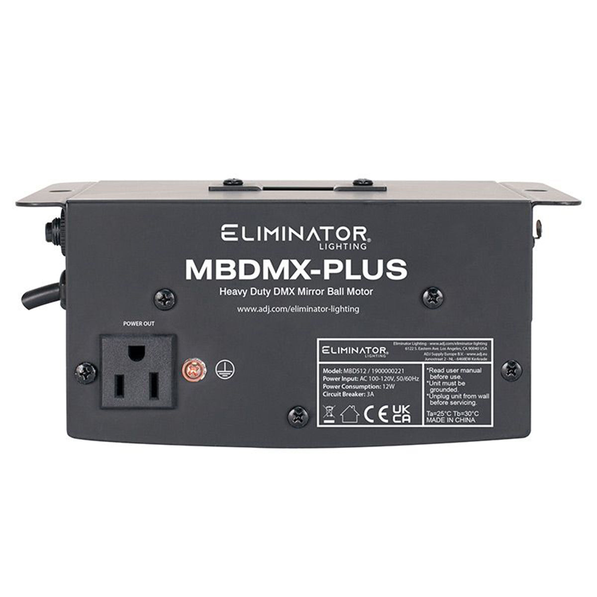 MBDMX-PLUS Mirror Ball Motor for Up To 20" Mirror Balls