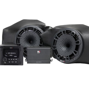 MB QUART 8" Kick Panel Speakers+Receiver+Amplifier for Select Polaris RZR ATV