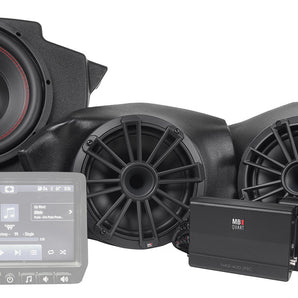 MB QUART Kick Panel Speakers+Subwoofer+Amps For Select Polaris RZR Ride Command