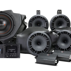 MB QUART MBQR-STG5-2 Speakers+Radio+Sub+Amps For Select Polaris RZR ATV UTV