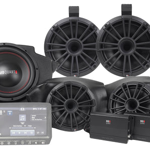 MB QUART Front+Tower Speakers+Radio+Sub+Amps For Select Polaris RZR Ride Command