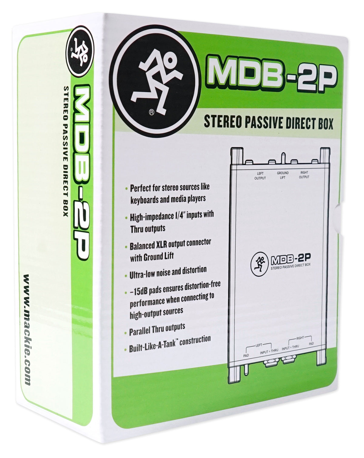 Mackie MDB-2P Stereo Passive Direct Box DI Box