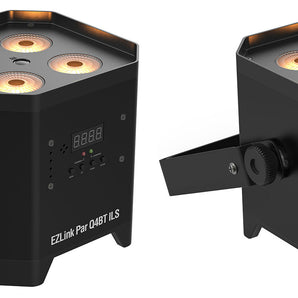 (2) Chauvet DJ EZLink Par Q4BT ILS RGBA Rechargeable Par Wash Lights w/Bluetooth