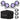 (4) Eliminator American DJ Mega Flat PAK EP DMX RGBUV Wash Lights w/ Bag+Cables