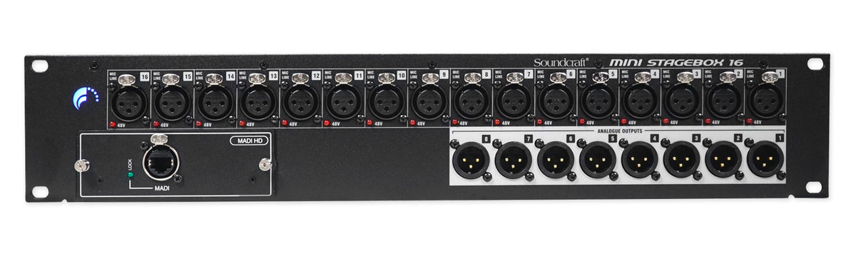 Mini Stagebox 16R 2U Rackmount 16x8 Analogue Stagebox