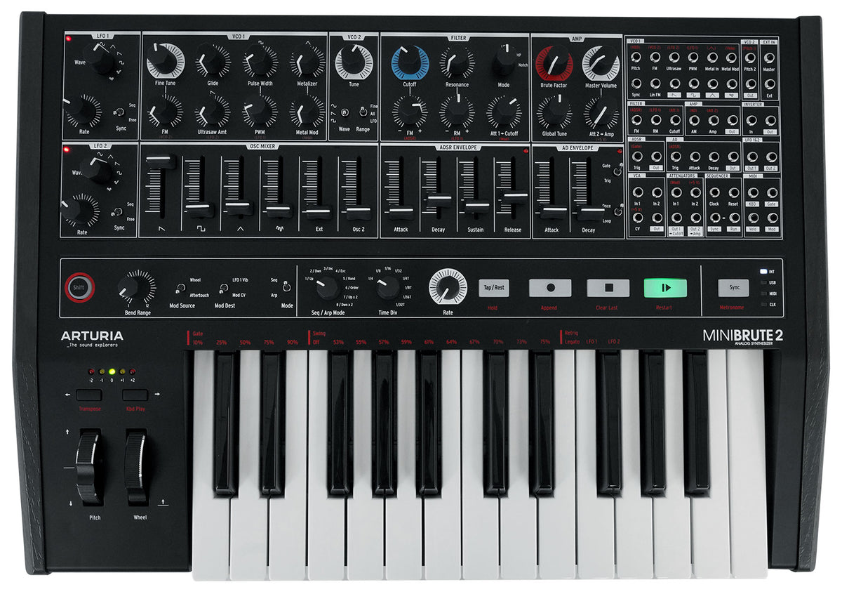 Arturia MiniBrute 2 NOIR Semi-Modular Analog Synthesizer