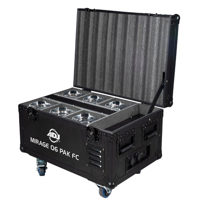 Mirage Q6 Pak 6x IP65 Battery LED Par Wash Light System with Case & Remote