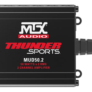 MTX MUD50.2 100 Watt RMS 2-Channel Amplifier Amp For Polaris RZR/ATV/UTV/Cart