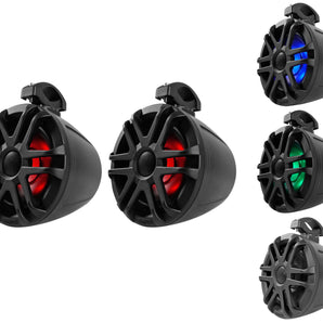 Pair Memphis Audio MXA62PS 6.5" 150w LED Tower Speakers For Polaris RZR/ATV/UTV