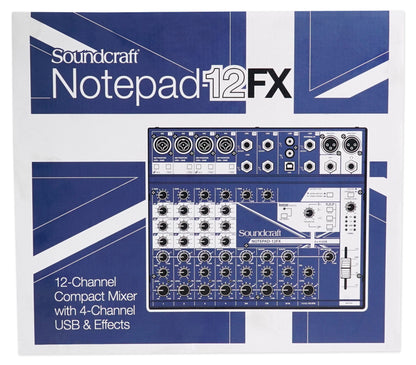 Notepad-12FX 12-Channel Analog Mixer With USB I/O And Lexicon Effects