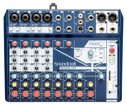 Notepad-12FX 12-Channel Analog Mixer With USB I/O And Lexicon Effects