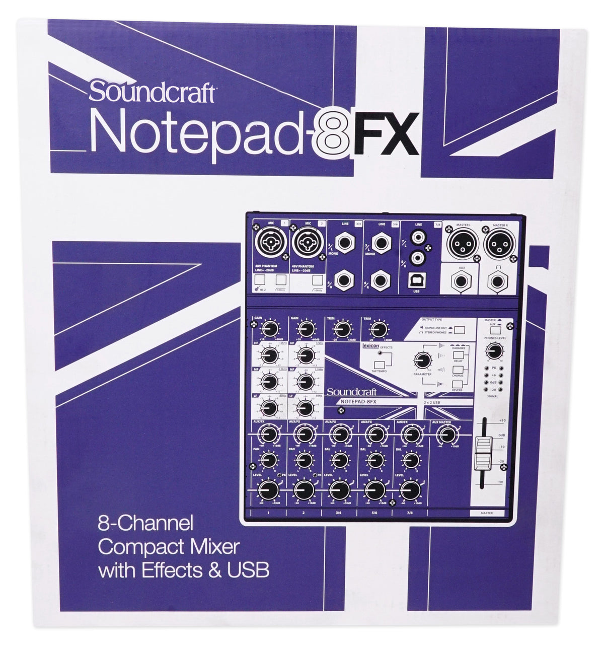 Notepad-8FX 8-Channel Podcast Mixer Podcasting Interface, USB & Effects