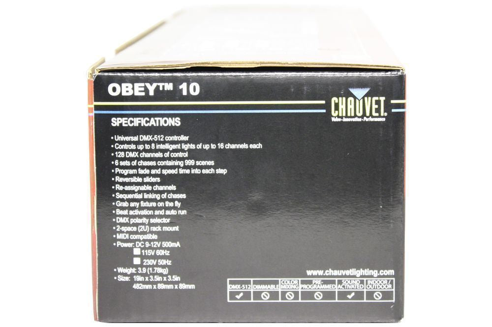 OBEY10 DMX-512 Rack Mount Light Controller