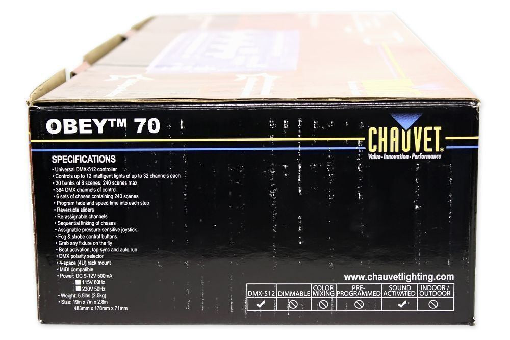 OBEY 70 Light/Fog DMX Lighting Controller