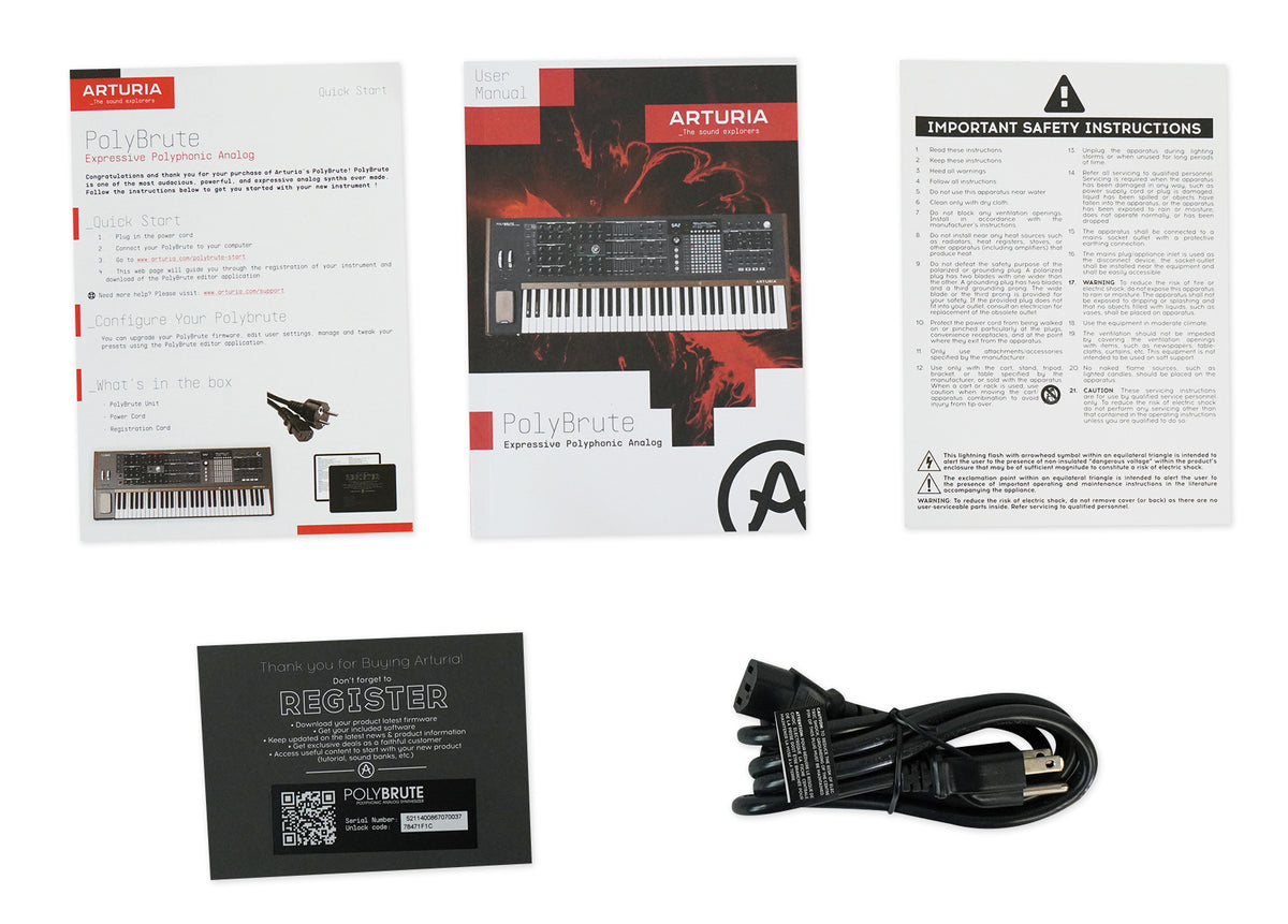 Polybrute USB MIDI 6-voice 61-Key Polyphonic Analog Morphing Synthesizer