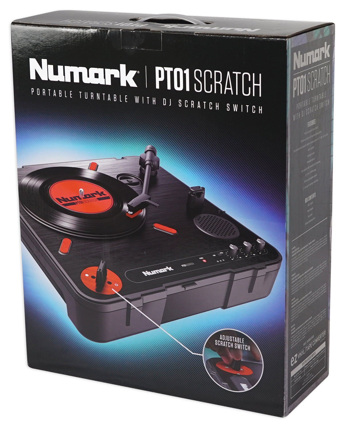 PT01 Scratch Portable DJ Turntable w/Scratch Switch+Speaker USB/AUX/RCA