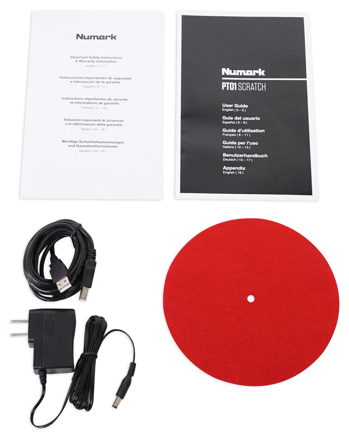 PT01 Scratch Portable DJ Turntable w/Scratch Switch+Speaker USB/AUX/RCA