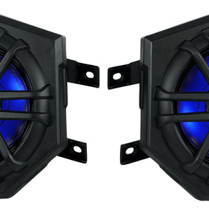 Pair Memphis Audio RZR65FE 75 Watt RMS LED Speakers+Pods For 2014+ Polaris RZR