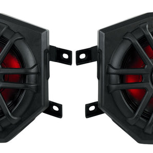 Pair Memphis Audio RZR65FE 75 Watt RMS LED Speakers+Pods For 2014+ Polaris RZR