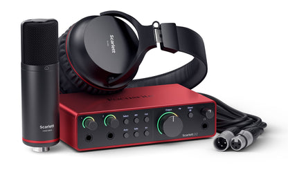 Scarlett 2i2 Studio 4th Gen Recording Interface + Headphones + Mic + Cable