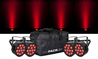 SlimPACK Q12 ILS (4) SlimPAR Q12 ILS Lights with DMX Cables and Carry Bag