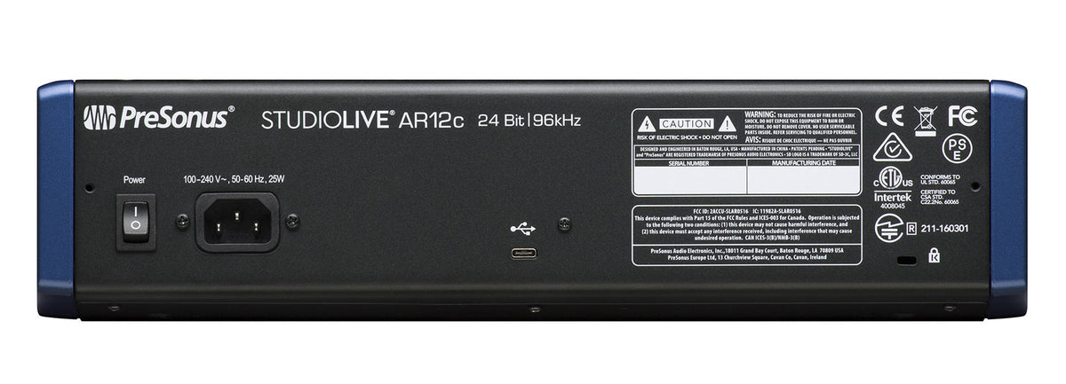 StudioLive AR12c 12-Channel USB Mixer