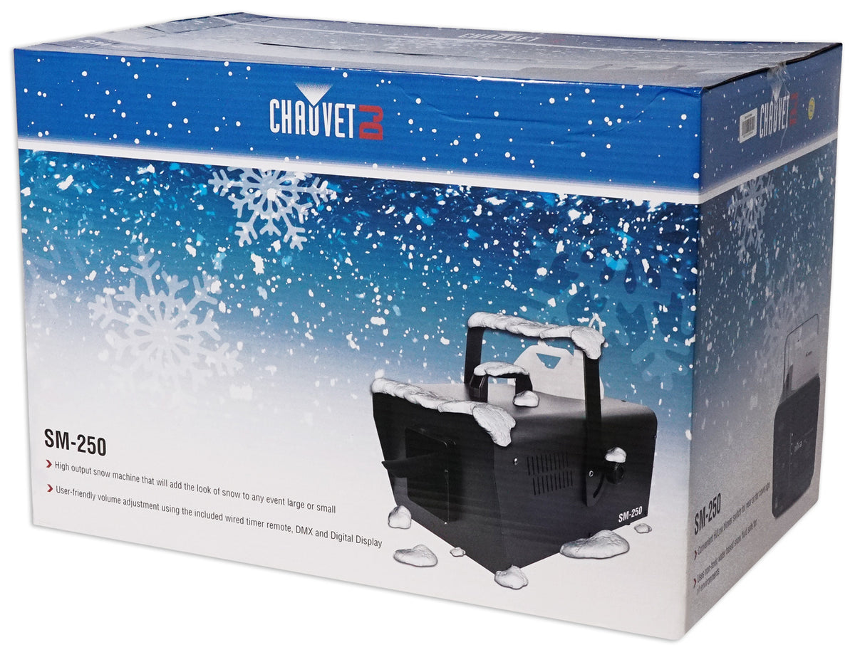 SM 250 Portable DMX Snow Machine with Wired Timer Remote
