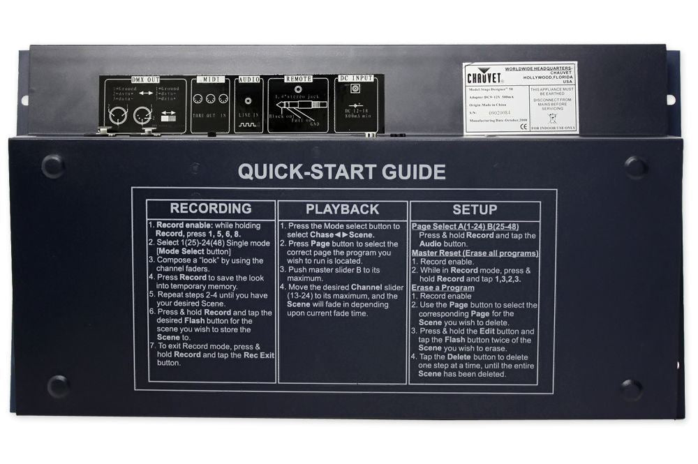 STAGE DESIGNER 50 48 Channel DMX-512 Dimmer Controller