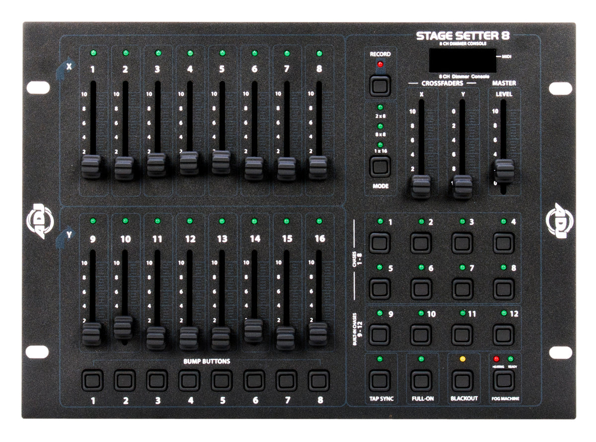 STAGE SETTER 8 16-Channel DMX Controller For Par Cans+Fog Machine