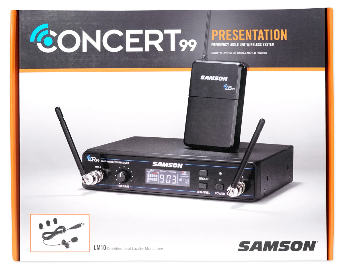 Concert 99 Presentation Wireless LM10 Lavalier Microphone System D-Band