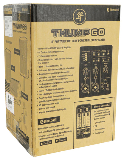 Thump GO 8" Portable Battery-Powered Bluetooth PA Speaker