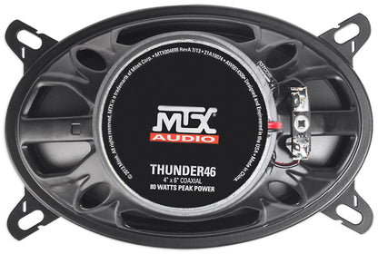 Thunder THUNDER46 4x6" Coaxial Car Speakers (Pair)