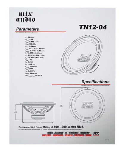 Terminator TN12-04 12" Subwoofer