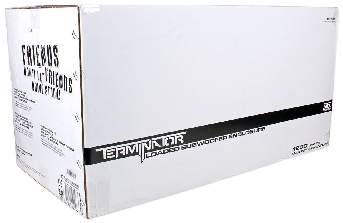 Terminator TNE212D Dual 12" Subwoofers + Sealed Sub Box