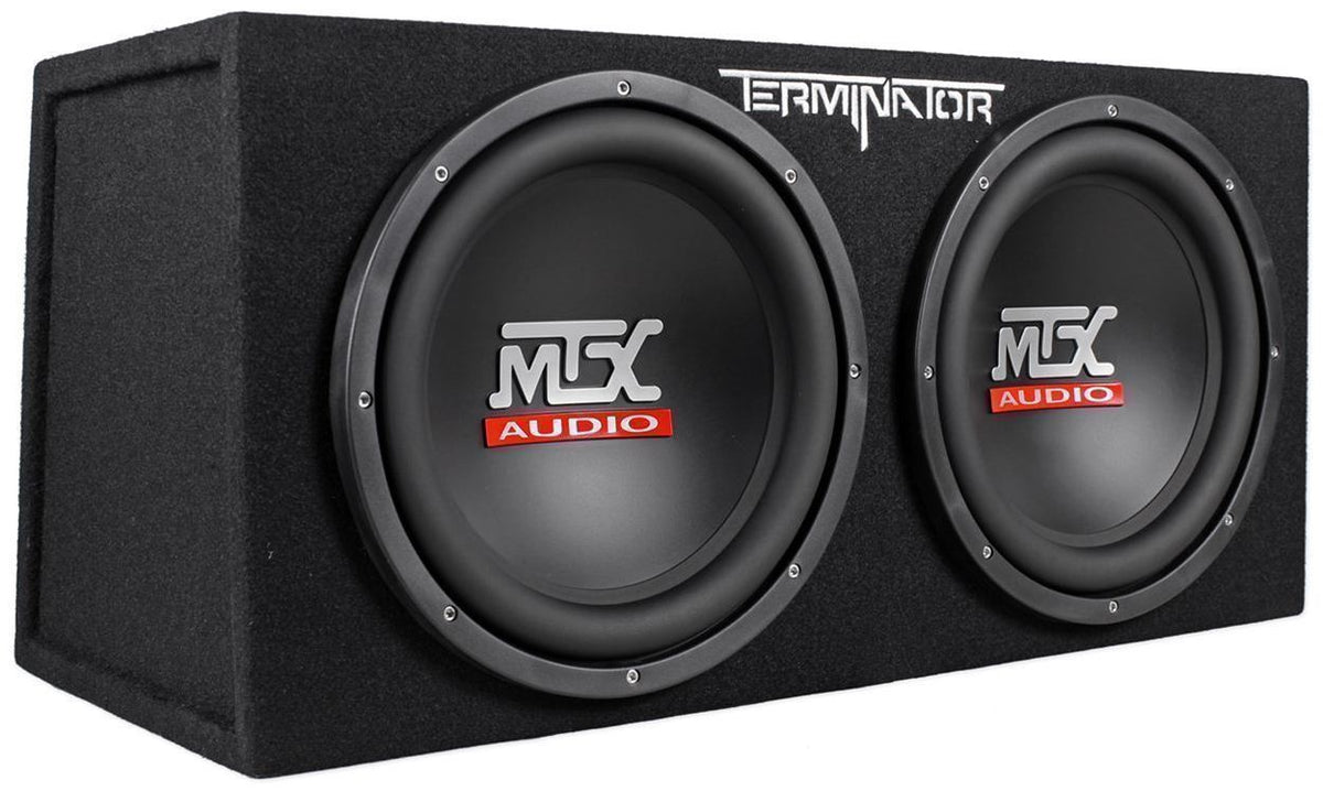 Terminator TNP212D2 Dual 12” Subwoofer, Box & Amplifier Package