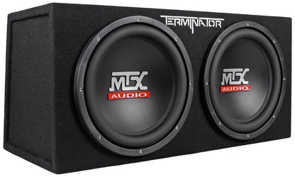 Terminator TNP212D2 Dual 12” Subwoofer, Box & Amplifier Package