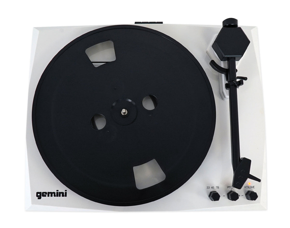 TT-900 Vinyl Record Player Turntable with Bluetooth and Dual Speakers (Black/White)