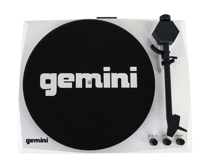 TT-900 Vinyl Record Player Turntable with Bluetooth and Dual Speakers (Black/White)