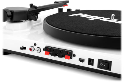 TT-900 Vinyl Record Player Turntable with Bluetooth and Dual Speakers (Black/White)