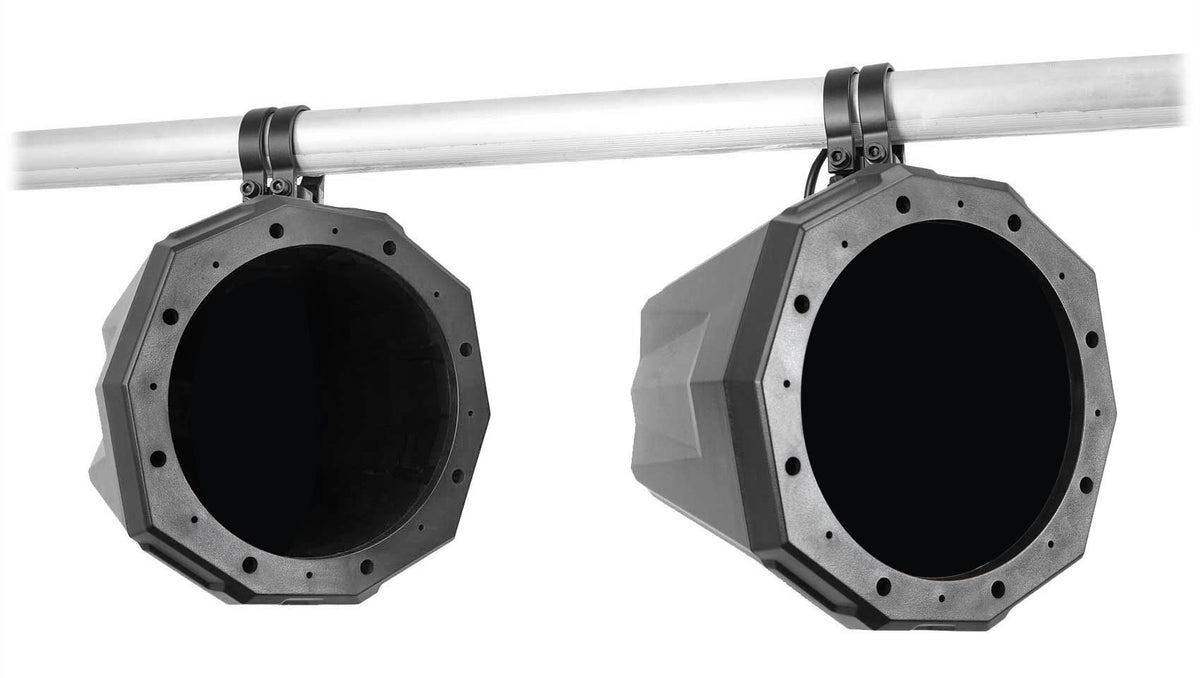8" Swivel Cage Speaker Pods with 1.5" Clamps for Polaris RZR, ATV & UTV