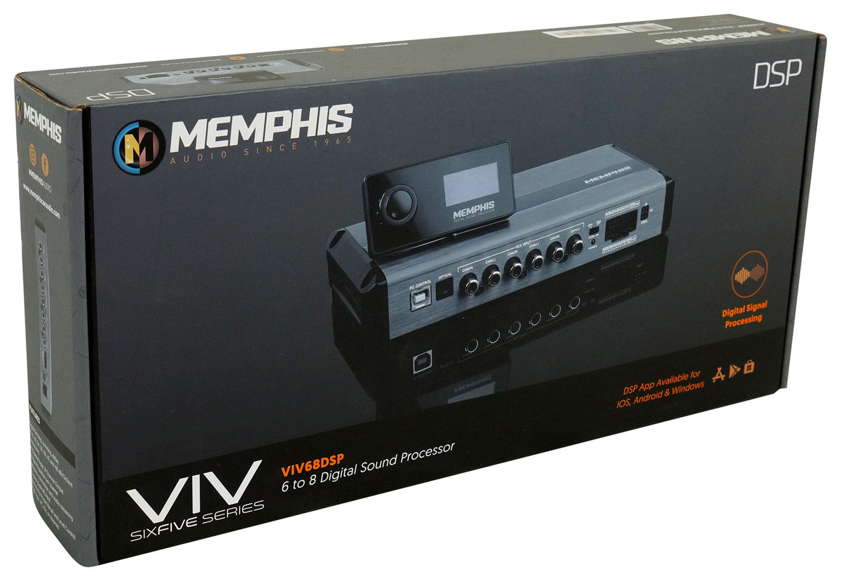 VIV68DSP 6-In 8-Out Car Digital Signal Processor + Display Remote