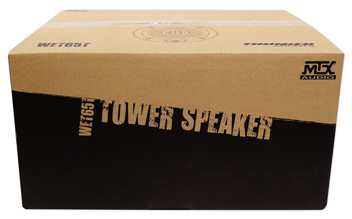Pair WET65T 6.5” Marine Wakeboard Tower Speakers